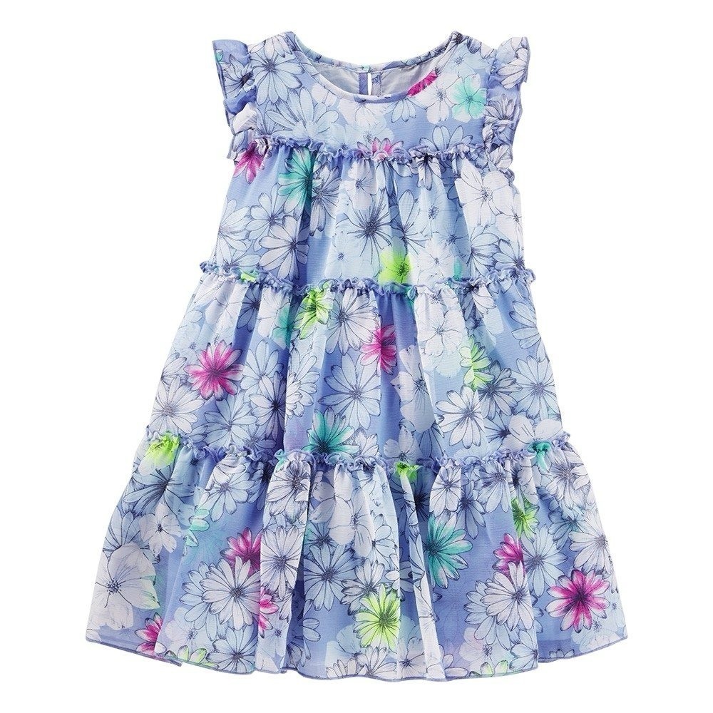 OshKosh B'gosh Blue Floral Kids Dress